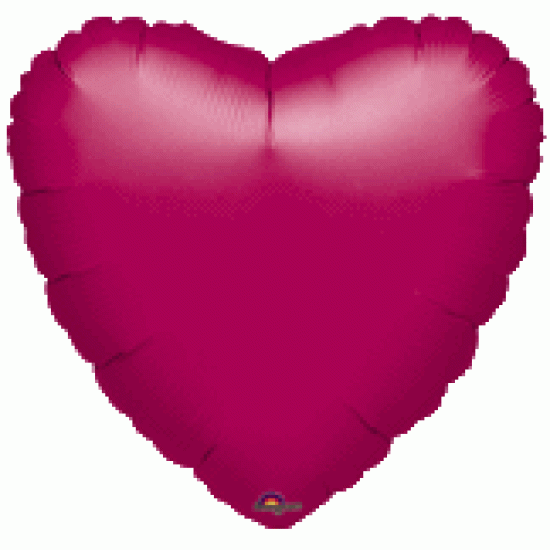 11566   18" Fuschia Heart Foil Balloon