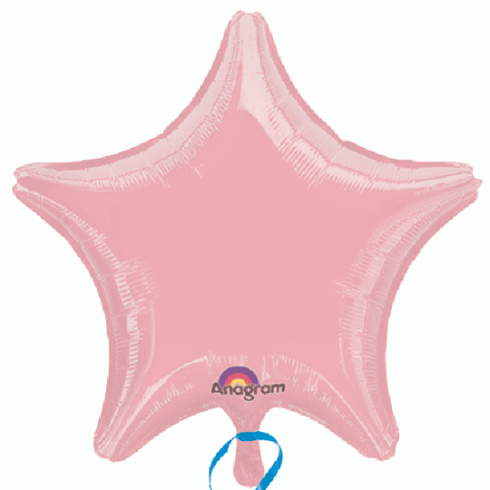  06902    18吋粉紅色星星鋁膜氣球
