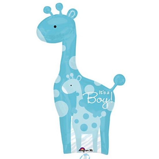 24583 32” Baby Boy Giraffe寶寶長頸鹿生日百日宴大氣球 (男仔）