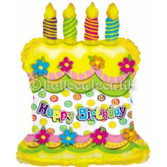 434070    Happy Birthday Cake Yellow