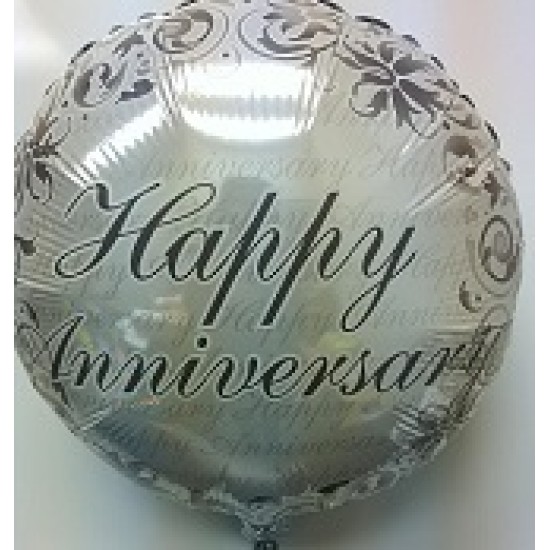 17813        18" Happy Anniversary Silver