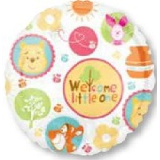 A111136       18" Welcome Little One Winnie the Pooh小小維尼寶寶氣球
