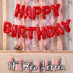 14" 紅色字母鋁膜氣球