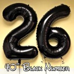 36吋黑色大數字氣球