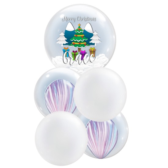 BC001A   白色聖誕全水晶氣球套裝
