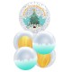 BC004A Confetti Christmas Tree Bubble Balloon Bouquet 圓片聖誕樹全水晶氣球套裝