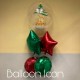 B011 Christmas Template With Foil Star Bouquet 聖誕水晶鋁膜氣球套裝