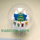 BC001B White Christmas Bubble Foil Balloon Bouquet 白色聖誕水晶鋁膜氣球套裝