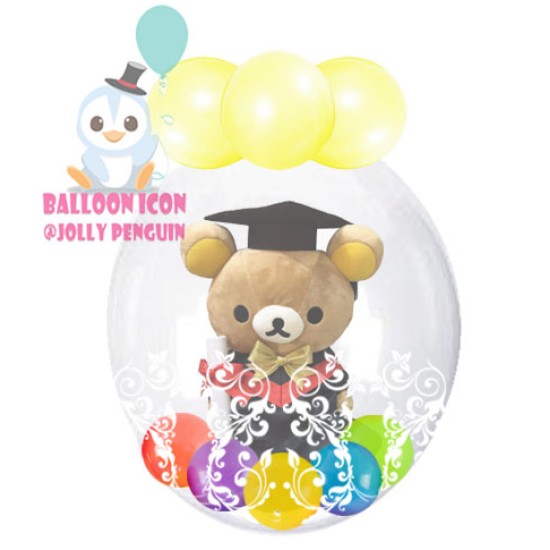 鬆弛熊畢業公仔氣球
